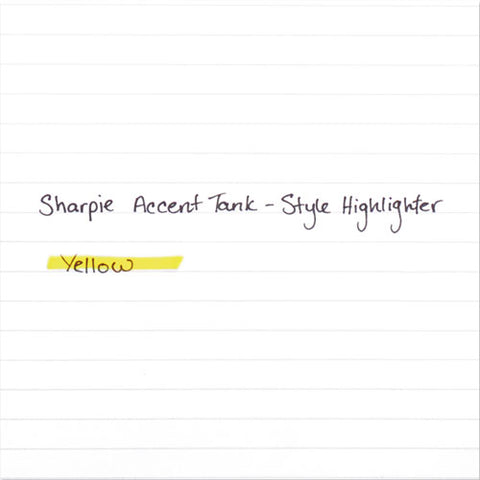 Tank Style Highlighters, Chisel Tip, Yellow, Dozen