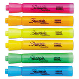 Tank Style Highlighters, Chisel Tip, Assorted Colors, Dozen