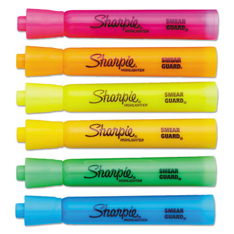 Tank Style Highlighters, Chisel Tip, Assorted Colors, Dozen