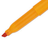 Pocket Style Highlighters, Chisel Tip, Fluorescent Orange, Dozen