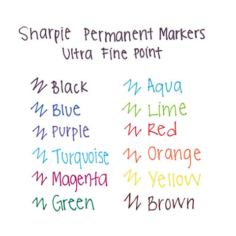 Ultra Fine Tip Permanent Marker, Extra-fine Needle Tip, Blue, Dozen
