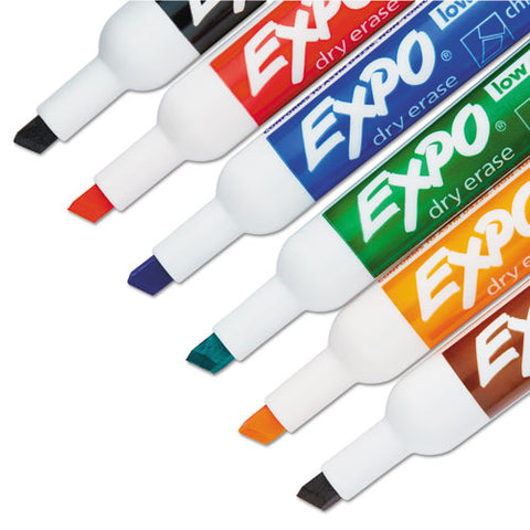 Low-odor Dry Erase Marker And Organizer Kit, Broad Chisel Tip, Assorted Colors, 6-set