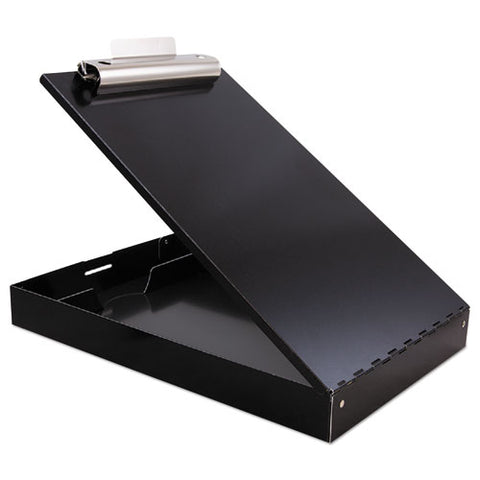 Redi-rite Aluminum Storage Clipboard, 1" Clip Capacity, 8 1-2 X 11 Sheets, Black