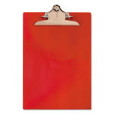 Recycled Plastic Clipboard With Ruler Edge, 1" Clip Cap, 8 1-2 X 12 Sheets, Red
