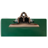 Recycled Plastic Clipboard With Ruler Edge, 1" Clip Cap, 8 1-2 X 12 Sheet, Green