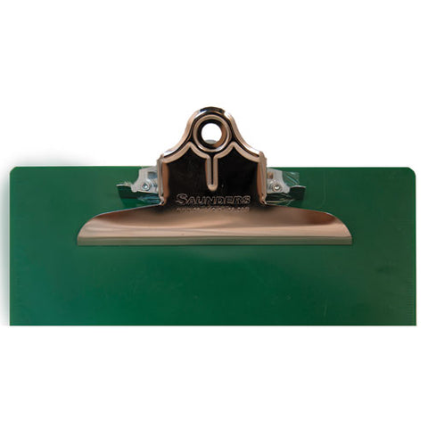 Recycled Plastic Clipboard With Ruler Edge, 1" Clip Cap, 8 1-2 X 12 Sheet, Green