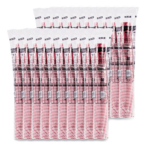 Solo Bistro Design Hot Drink Cups, Paper, 16oz, Maroon, 1000-carton