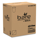 Bare By Solo Eco-forward Recycled Content Pcf Paper Hot Cups, 12 Oz, 1,000-ct