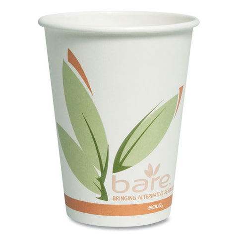 Bare By Solo Eco-forward Recycled Content Pcf Paper Hot Cups, 12 Oz, 1,000-ct