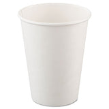 Single-sided Poly Paper Hot Cups, 12oz, White, 50-bag, 20 Bags-carton