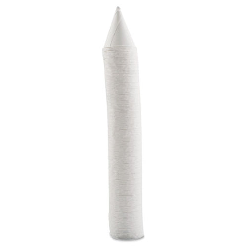 Cone Water Cups, Paper, 4oz, Rolled Rim, White, 200-bag, 25 Bags-carton