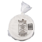 Bare Eco-forward Clay-coated Paper Dinnerware, Plate, 8 1-2" Dia, 500-carton