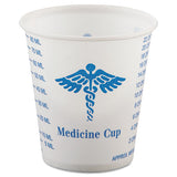Paper Medical And Dental Graduated Cups, 3 Oz, White-blue, 100-bag, 50 Bags-carton