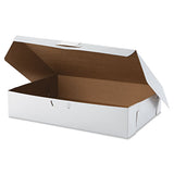 Tuck-top Bakery Boxes, 19 X 14 X 4, White, 50-carton