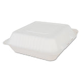 Champware Molded-fiber Clamshell Containers, 9 X 9 X 3, White, 200-carton