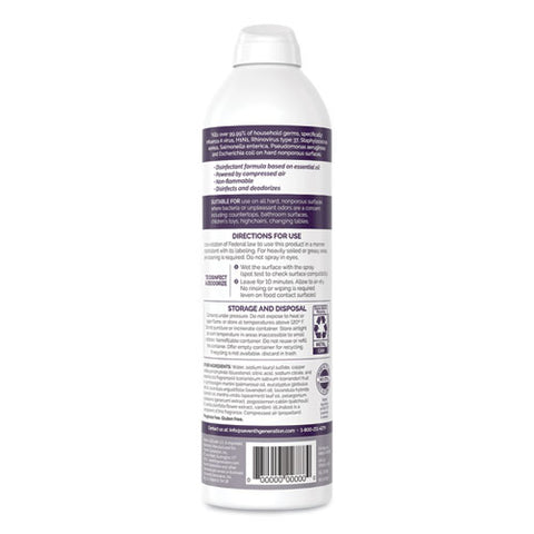 Disinfectant Sprays, Lavender Vanilla-thyme, 13.9 Oz Spray Bottle, 8-carton
