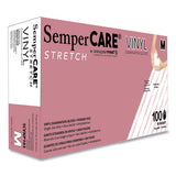 Stretch Vinyl Examination Gloves, Cream, Medium, 100/box