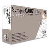 Stretch Vinyl Examination Gloves, Cream, X-large, 100/box