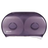 Twin 9" Jumbo Tissue Dispenser, 19 X 5 1-4 X 12, Transparent Black Pearl