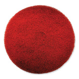 Ez Care Heavy Duty Scrub Pad, 17" Diameter, Red/gray, 5/carton