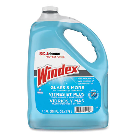 Glass Cleaner With Ammonia-d, 1 Gal Bottle, 4-carton