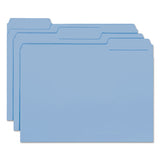 Interior File Folders, 1-3-cut Tabs, Letter Size, Blue, 100-box