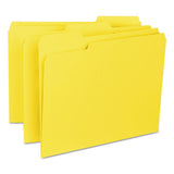 Interior File Folders, 1-3-cut Tabs, Letter Size, Yellow, 100-box