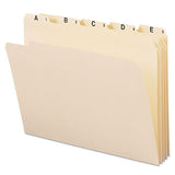 Indexed File Folder Sets, 1-5-cut Tabs, A-z, Letter Size, Manila, 25-set