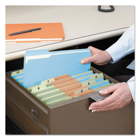 Colored File Folders, 1-3-cut Tabs, Letter Size, Assorted, 100-box