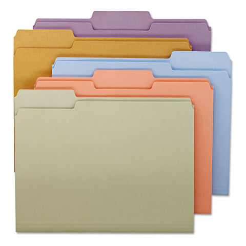 Colored File Folders, 1-3-cut Tabs, Letter Size, Assorted, 100-box
