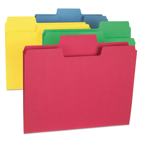 Supertab Colored File Folders, 1-3-cut Tabs, Letter Size, Assorted, 24-pack
