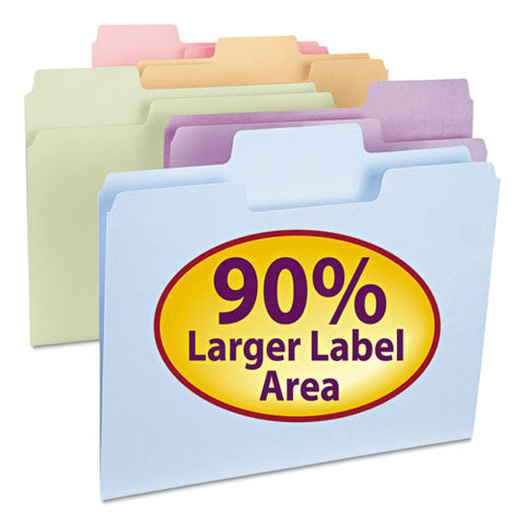 Supertab Colored File Folders, 1-3-cut Tabs, Letter Size, 11 Pt. Stock, Assorted, 100-box