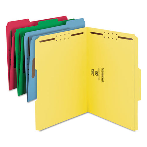 Top Tab Colored 2-fastener Folders, 1-3-cut Tabs, Letter Size, Assorted, 50-box