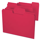 Supertab Colored File Folders, 1-3-cut Tabs, Letter Size, 11 Pt. Stock, Red, 100-box
