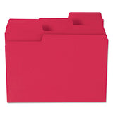 Supertab Colored File Folders, 1-3-cut Tabs, Letter Size, 11 Pt. Stock, Red, 100-box