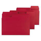 Supertab Colored File Folders, 1-3-cut Tabs, Letter Size, 11 Pt. Stock, Red, 100-box