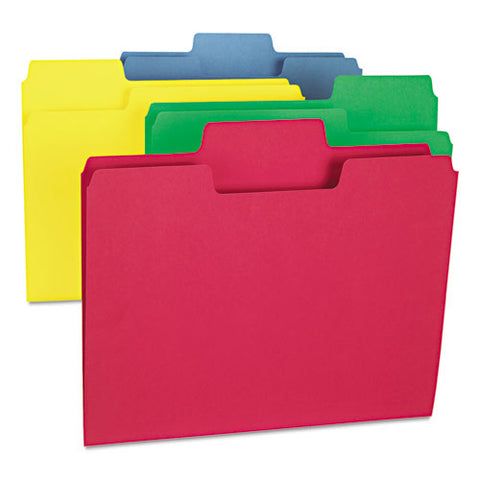 Supertab Colored File Folders, 1-3-cut Tabs, Letter Size, 11 Pt. Stock, Red, 100-box