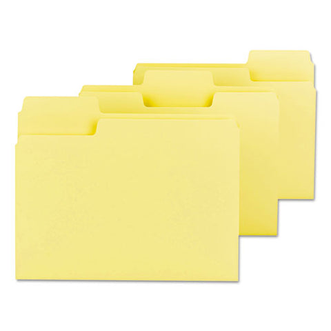 Supertab Colored File Folders, 1-3-cut Tabs, Letter Size, 11 Pt. Stock, Yellow, 100-box