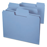 Supertab Colored File Folders, 1-3-cut Tabs, Letter Size, 11 Pt. Stock, Blue, 100-box