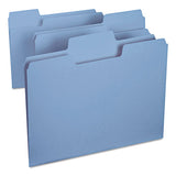 Supertab Colored File Folders, 1-3-cut Tabs, Letter Size, 11 Pt. Stock, Blue, 100-box