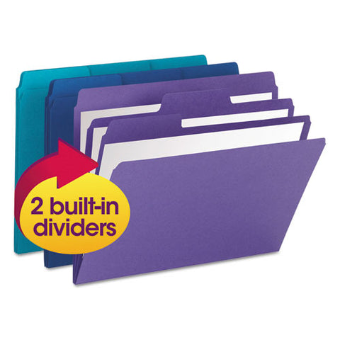 Supertab Organizer Folder, 1-3-cut Tabs, Letter Size, Assorted, 3-pack