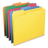Reinforced Top Tab Colored File Folders, 1-3-cut Tabs, Letter Size, Assorted, 100-box