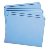 Reinforced Top Tab Colored File Folders, Straight Tab, Letter Size, Blue, 100-box