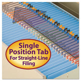 Reinforced Top Tab Colored File Folders, Straight Tab, Letter Size, Blue, 100-box