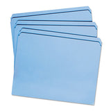 Reinforced Top Tab Colored File Folders, Straight Tab, Letter Size, Blue, 100-box