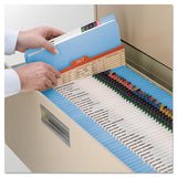 Reinforced Top Tab Colored File Folders, Straight Tab, Letter Size, Blue, 100-box