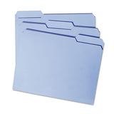 Reinforced Top Tab Colored File Folders, 1-3-cut Tabs, Letter Size, Blue, 100-box