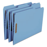 Top Tab Colored 2-fastener Folders, 1-3-cut Tabs, Letter Size, Blue, 50-box