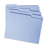 Colored File Folders, 1-3-cut Tabs, Letter Size, Blue, 100-box