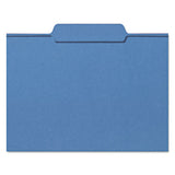 Colored File Folders, 1-3-cut Tabs, Letter Size, Blue, 100-box
